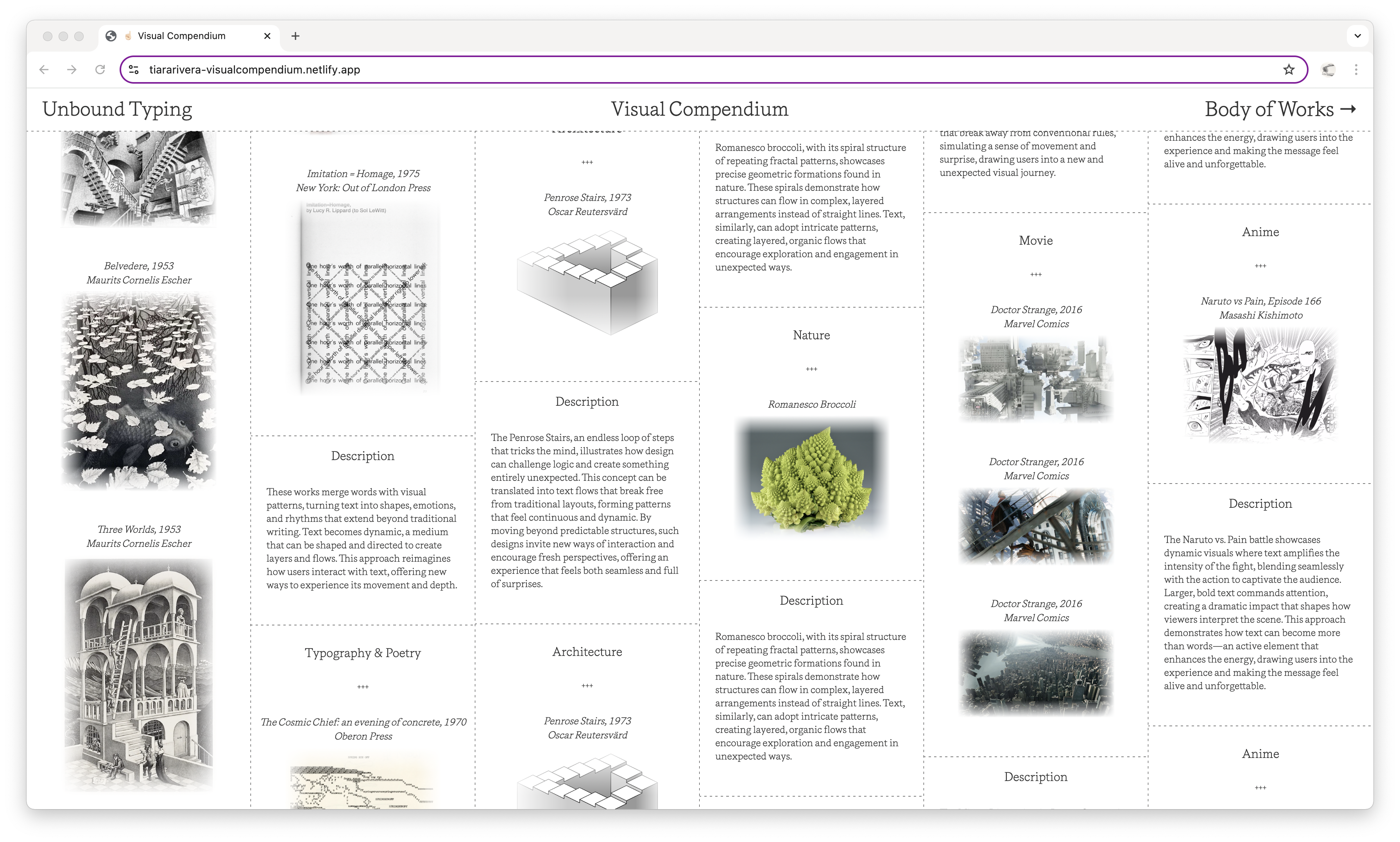 Visual Compendium 1